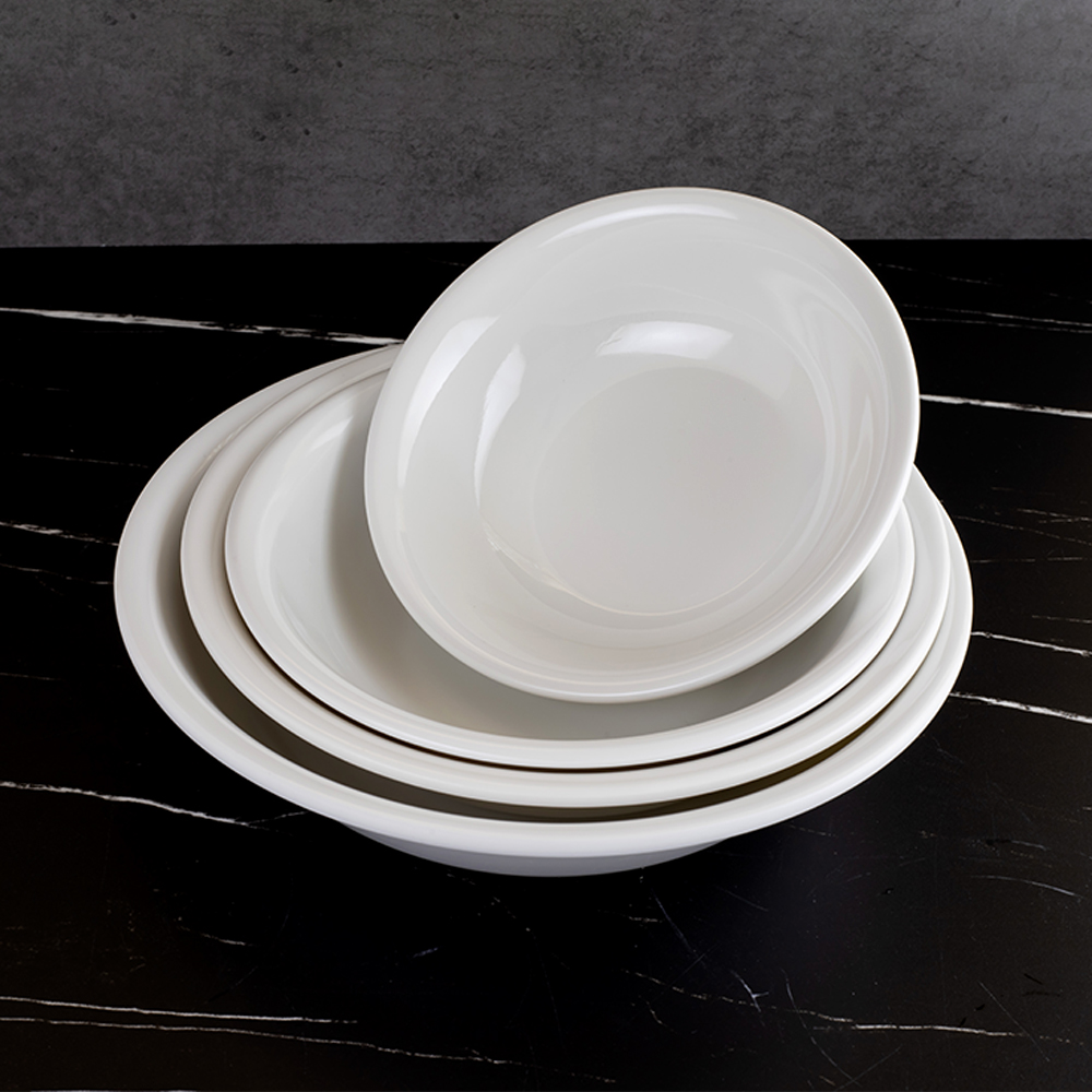 white melamine bowls